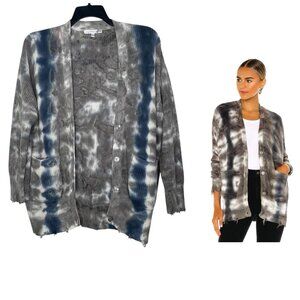 Young Fabulous & Broke Cardigan Size S/M Distressed Indie Tie Dye Oversized